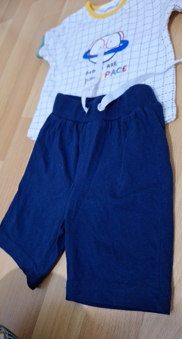 Renkli Baskılı Bebek Erkek Takımı - Görsel 3