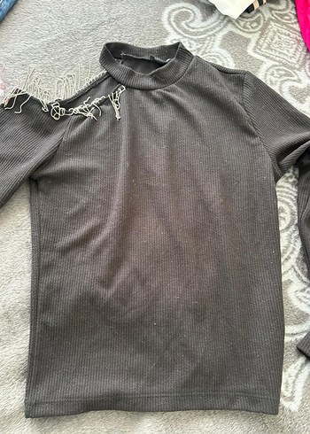 Zincir Detaylı Boğazlı Kadın Kazak - Görsel 2