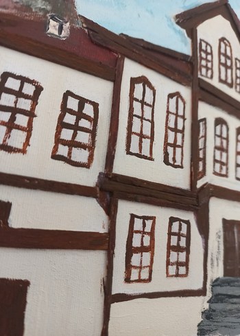 Taş Sokak Manzarası Tablosu - Görsel 3