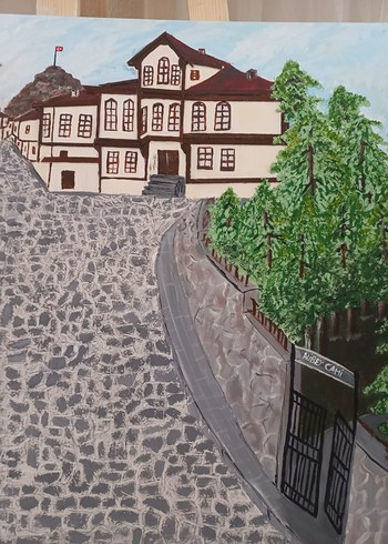 Taş Sokak Manzarası Tablosu - Görsel 2