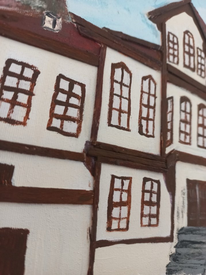 Taş Sokak Manzarası Tablosu - Görsel 3