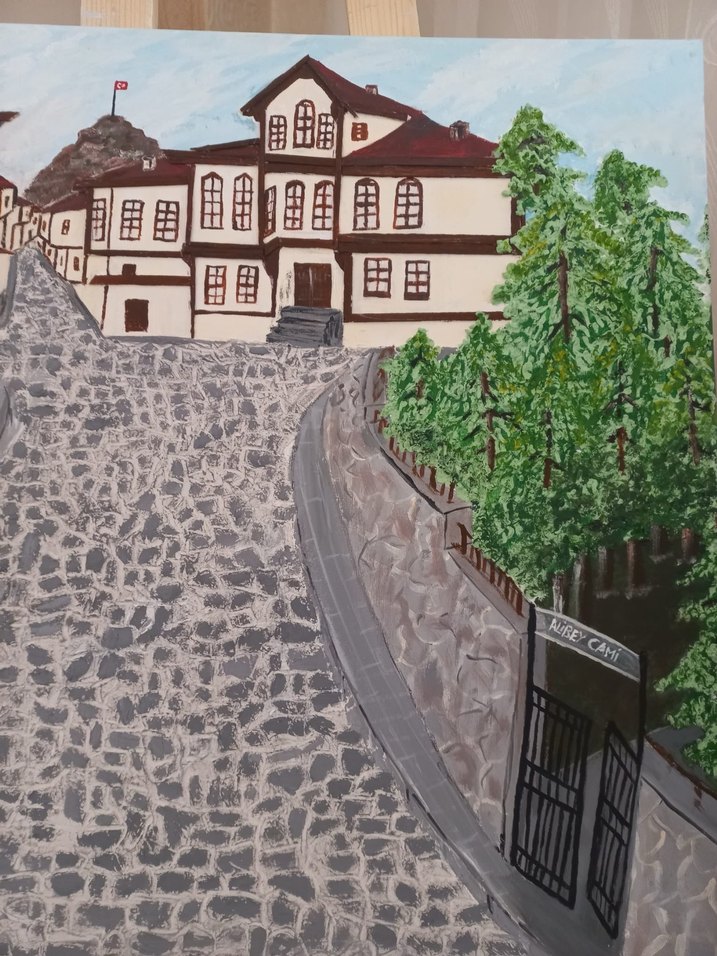 Taş Sokak Manzarası Tablosu - Görsel 2