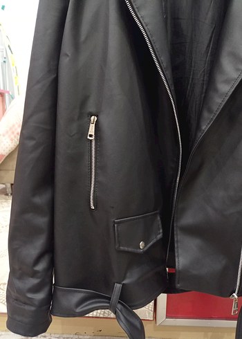 Siyah Deri Ceket - Görsel 4