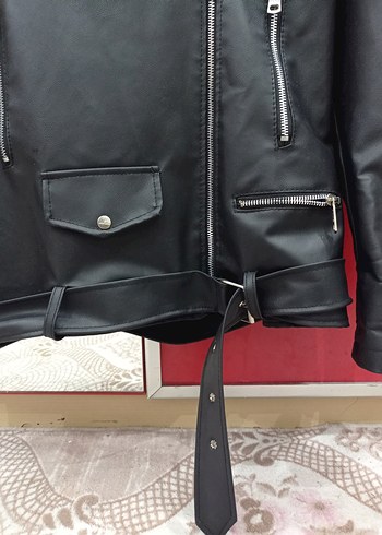 Siyah Deri Ceket - Görsel 7