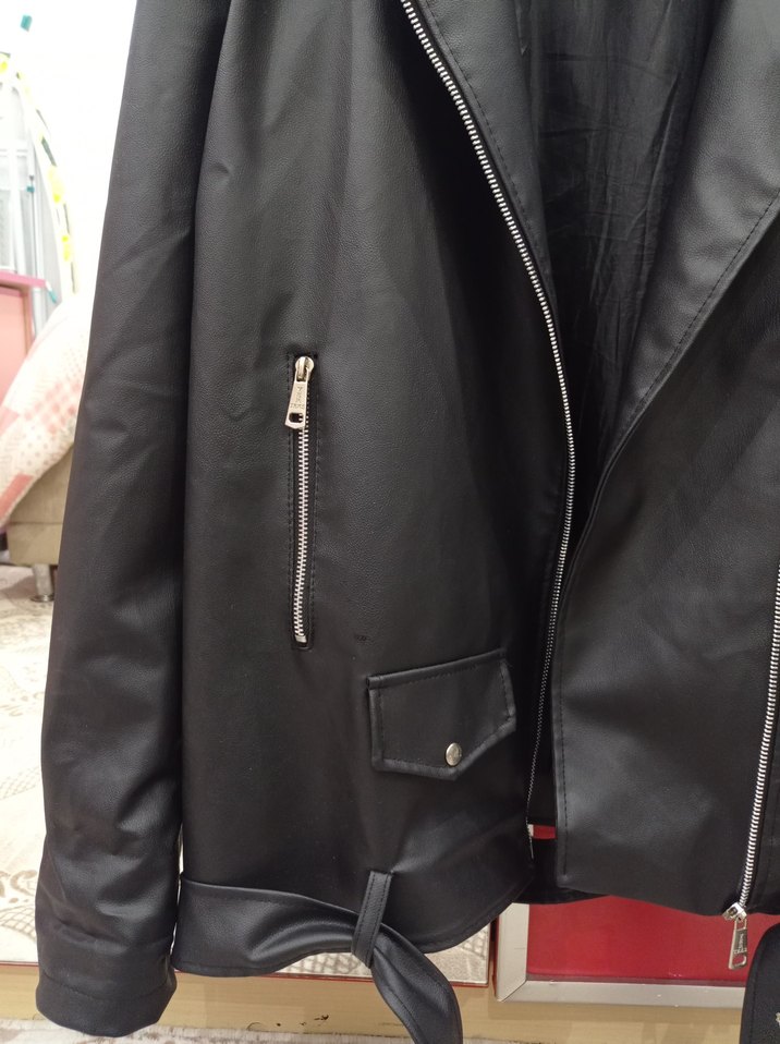 Siyah Deri Ceket - Görsel 4