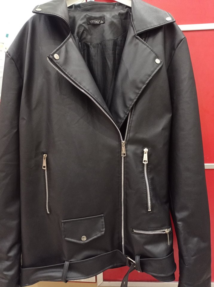 Siyah Deri Ceket - Görsel 2