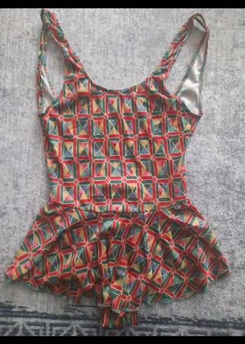 Fırfırlı Mini Batik Desenli Kadın Mayo