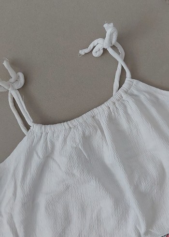 Zara Nakışlı Beyaz Kız Bluzu - Görsel 2