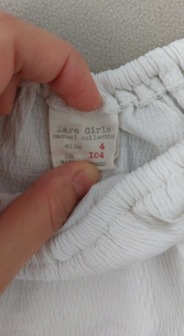 Zara Nakışlı Beyaz Kız Bluzu - Görsel 4