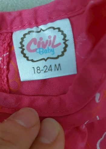 Pembe Nakışlı Kız Çocuk Elbise - Görsel 3