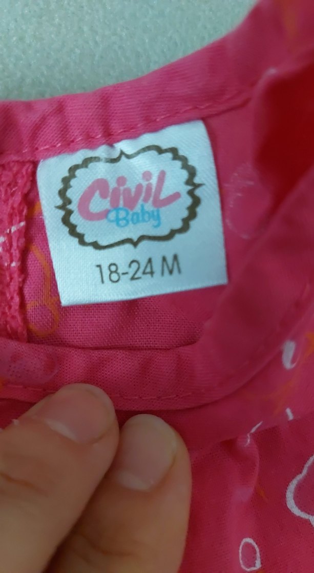 Pembe Nakışlı Kız Çocuk Elbise - Görsel 3