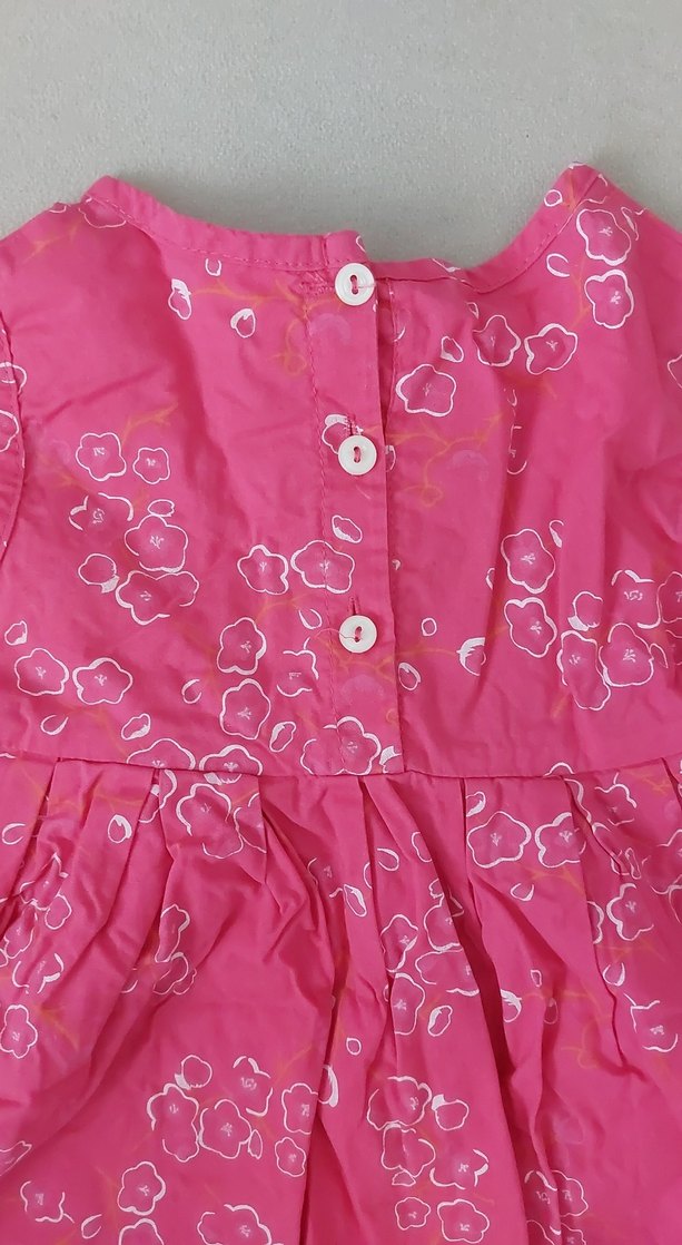 Pembe Nakışlı Kız Çocuk Elbise - Görsel 5