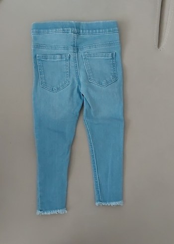 Kız Çocuk Pastel Mavi Streç Denim Pantolon - Görsel 6