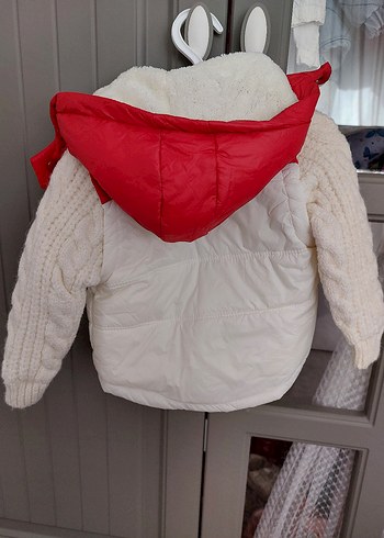 Düğmeli Beyaz Erkek Çocuk Ceketi 3-6 Ay - Görsel 3