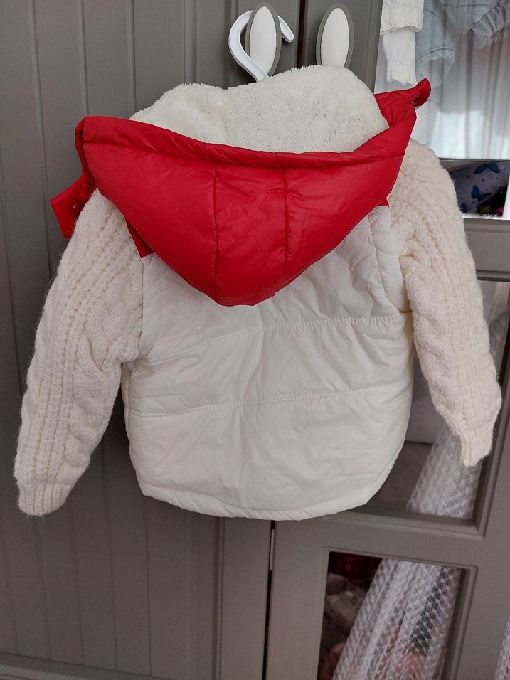 Düğmeli Beyaz Erkek Çocuk Ceketi 3-6 Ay - Görsel 3