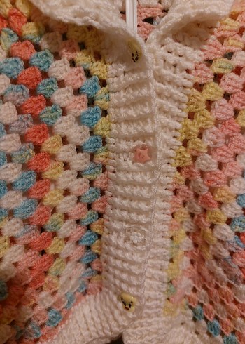 Kız Çocuk Çok Renkli Triko Hırka - Görsel 3