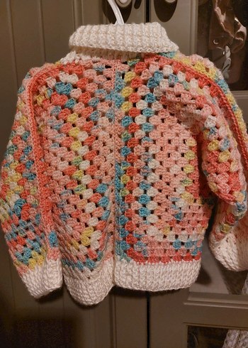 Kız Çocuk Çok Renkli Triko Hırka - Görsel 4