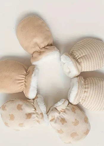 Bebek içi Kürklü Pamuklu Eldiven - Görsel 2