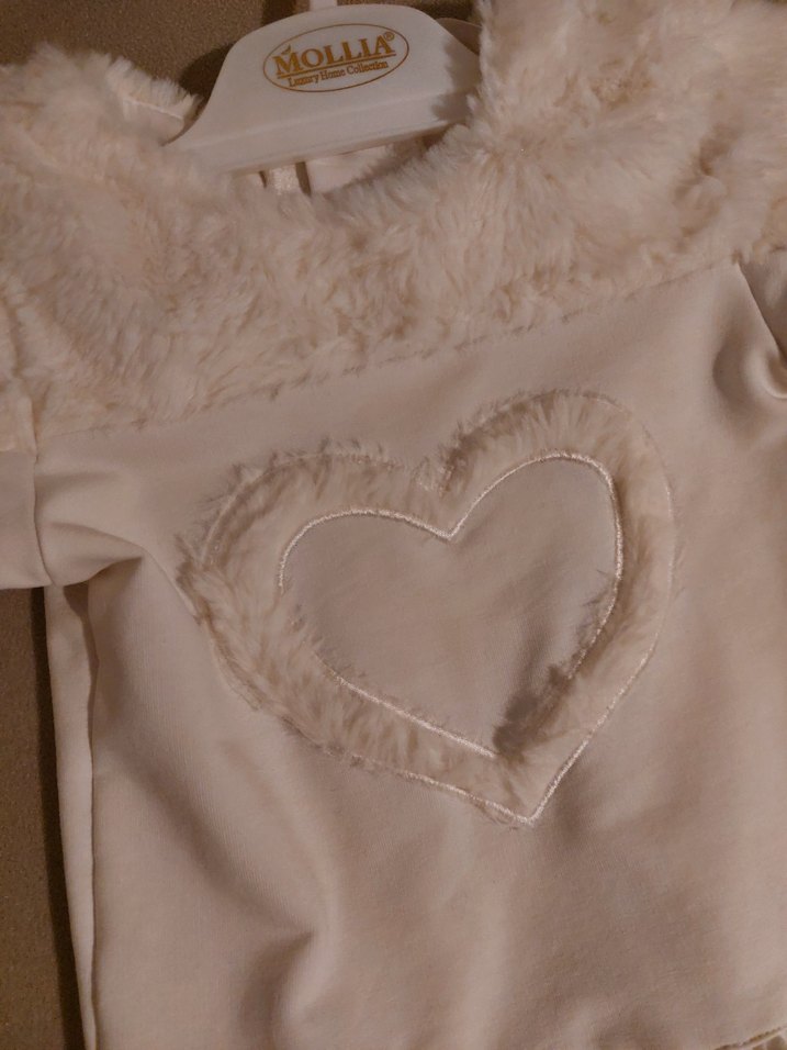 Beyaz Kız Çocuk Kürk Detaylı Elbise - Görsel 3