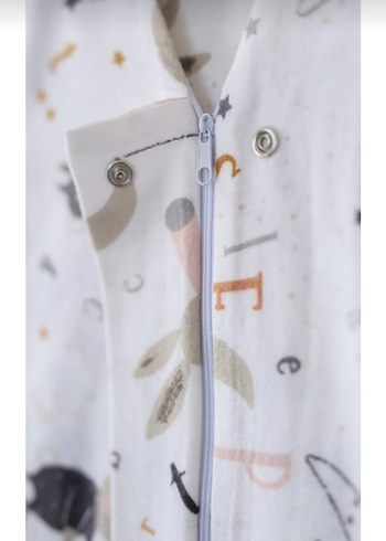 Organik Pamuk Pazen Bebek Uyku Tulumu - Görsel 3