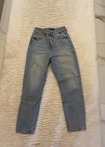 Gri Loose Fit Denim Kadın Jean