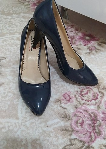 37 Beden Diger Lacivert Rugan Yılan Desenli Stiletto