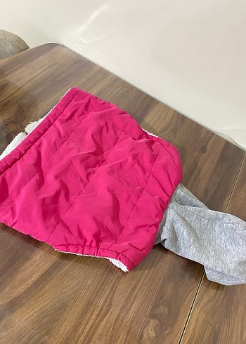 Kız Çocuk Kapüşonlu Fermuarlı Yelek - Görsel 3