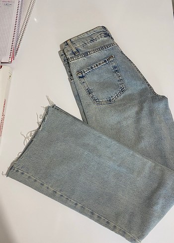 Kadın Mavi tam Boy Denim Pantolon