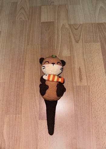 Kahverengi El Örgüsü Amigurumi Su samuru