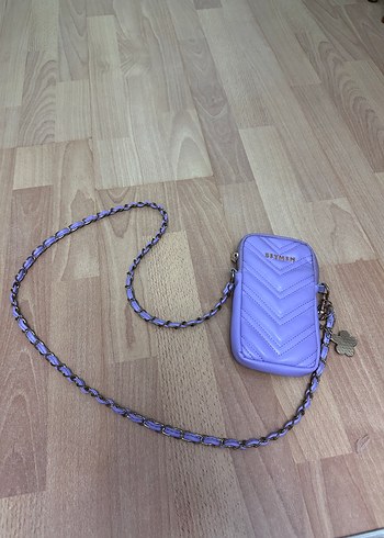 Beymen Zincir Detaylı Pastel Mor Telefon çantası