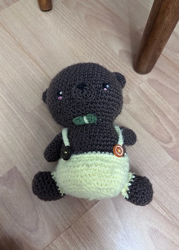 Diğer Gri El Örgüsü Peluş Ayıcık Amigurumi