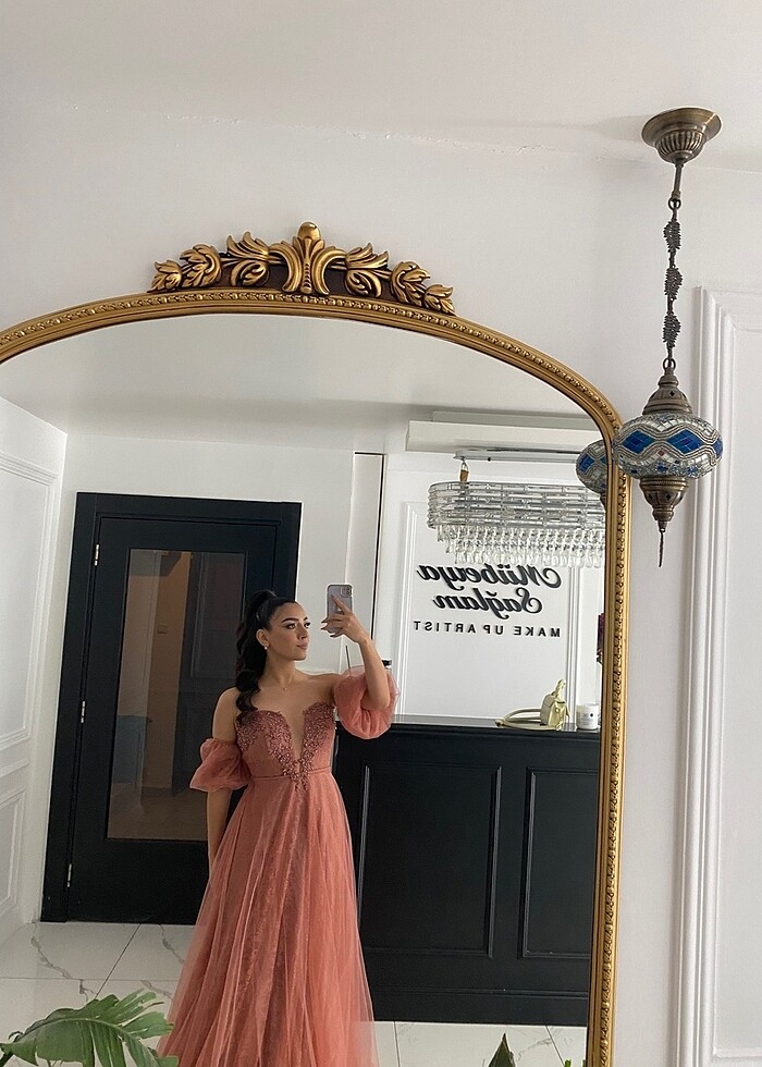 Somon abiye elbise - Görsel 3