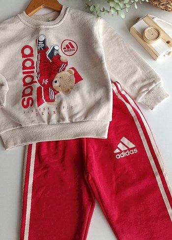 Adidas model kırmızılı unisex çocuk takım - Görsel 4