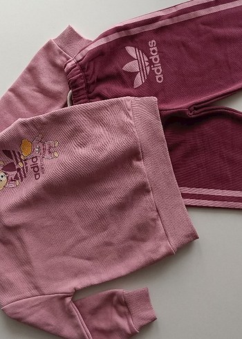 Kız Çocuk Pembe Adidas Eşofman Takımı - Görsel 4
