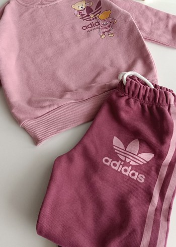 Kız Çocuk Pembe Adidas Eşofman Takımı - Görsel 3