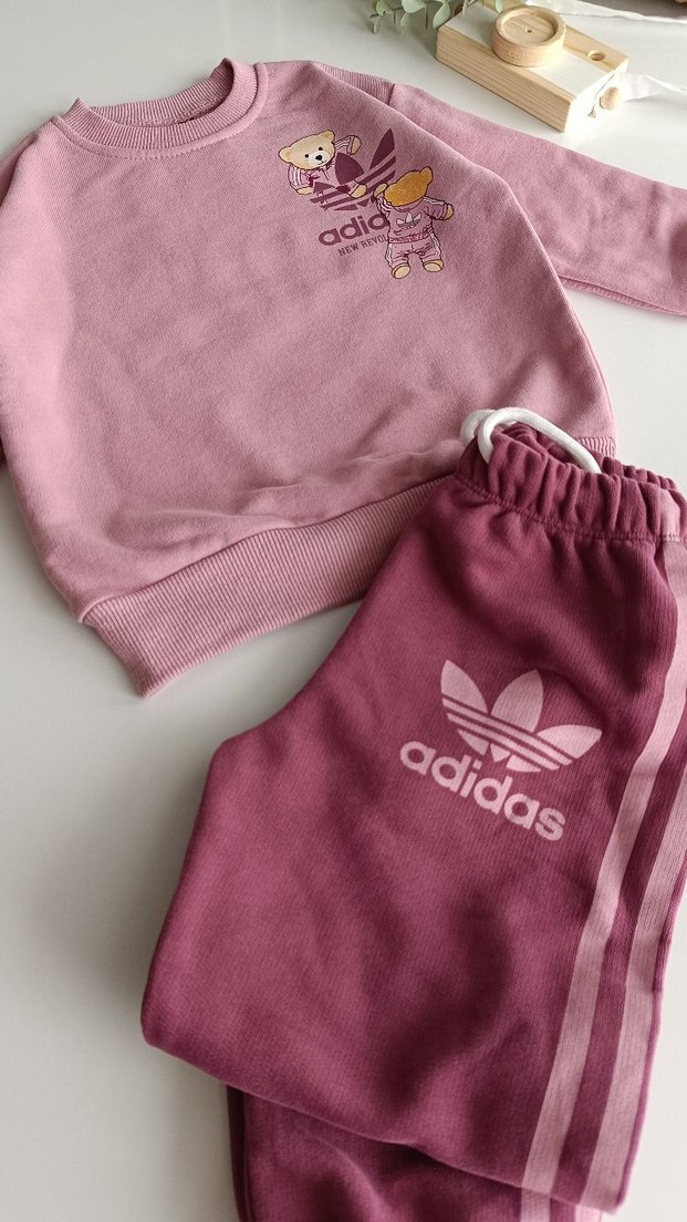 Kız Çocuk Pembe Adidas Eşofman Takımı - Görsel 3