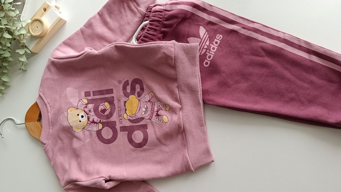 Kız Çocuk Pembe Adidas Eşofman Takımı - Görsel 5