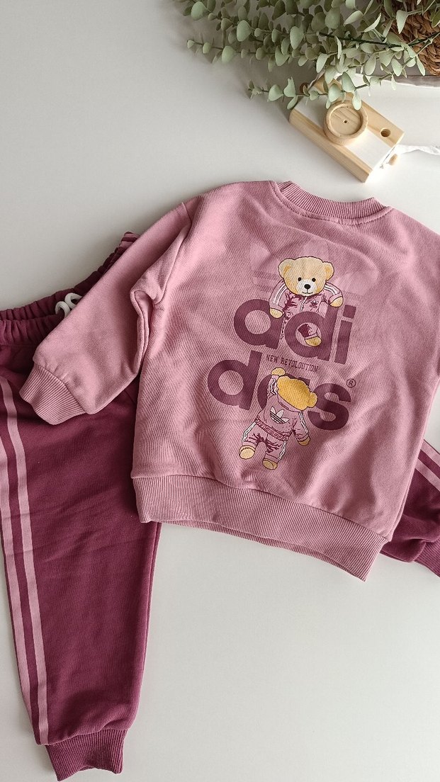 Kız Çocuk Pembe Adidas Eşofman Takımı - Görsel 2