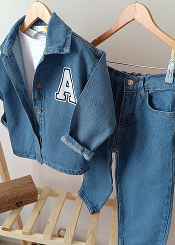 Erkek Çocuk üçlü kot takım - Görsel 4