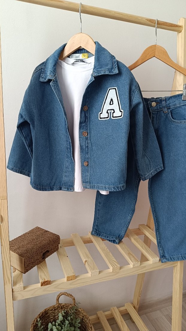 Erkek Çocuk üçlü kot takım - Görsel 2