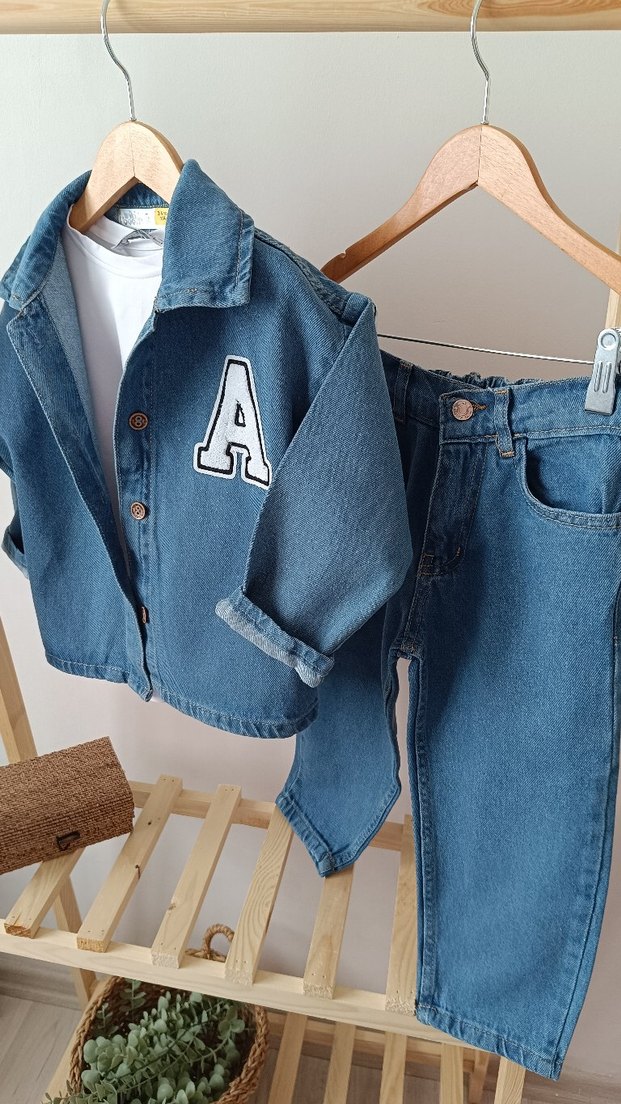 Erkek Çocuk üçlü kot takım - Görsel 4