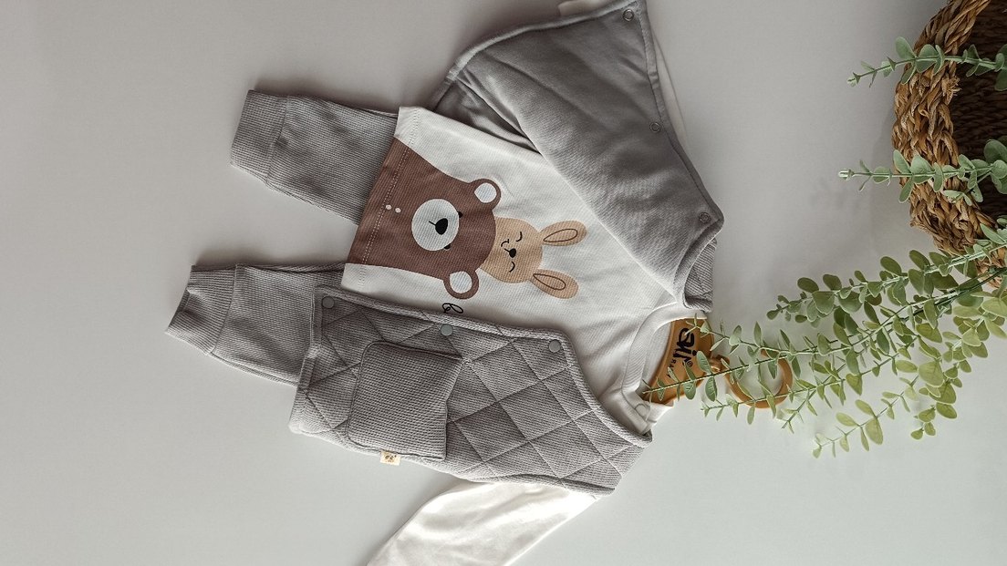 Yelekli erkek bebek takım üçlü set - Görsel 2