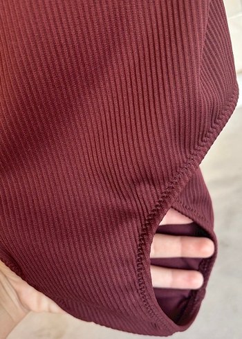 Kahverengi Pilili Kadın Mayo - Görsel 3