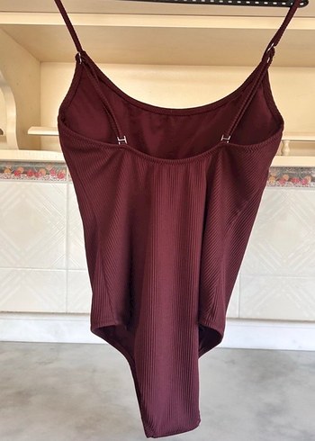 Kahverengi Pilili Kadın Mayo - Görsel 2