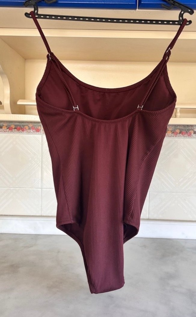 Kahverengi Pilili Kadın Mayo - Görsel 2