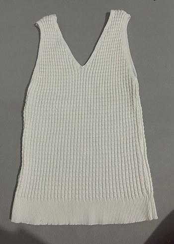 2 Li Kadın Bej Ve Beyaz Kolsuz Triko Süveter - Görsel 2