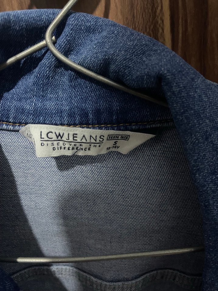 Düğmeli Mavi Kadın Kot Ceket - Görsel 2