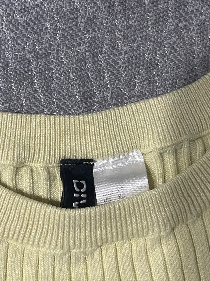 Bej Kısa Kollu Kadın Triko Tişört - Görsel 2