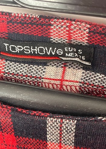 Kırmızı Kareli Uzun Kollu Salaş Kadın Gömlek - Görsel 2