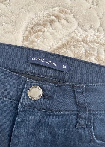 Kadın Mavi Denim Rahat Kesim Pantolon - Görsel 2